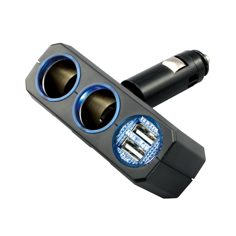 リングライトソケットディレクションツイン+2口USB4.8A　12V用